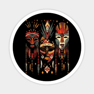Hanging African Masks, African Art Magnet